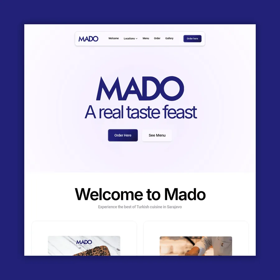 Mado Sarajevo — website by Webeaut Media