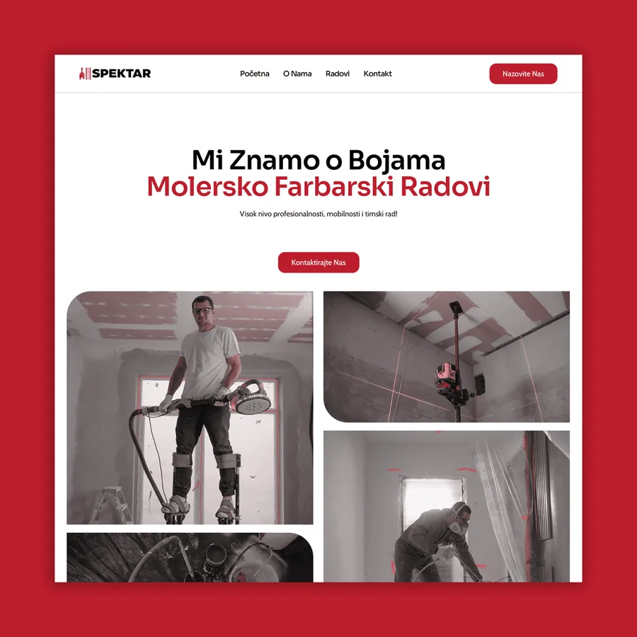 Spektar Painting Sarajevo — website by Webeaut Media